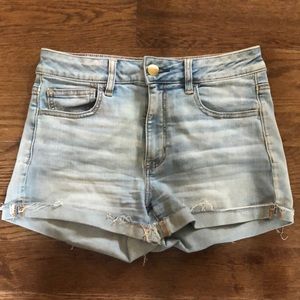 American Eagle Hi-Rise Shortie Jean Shorts